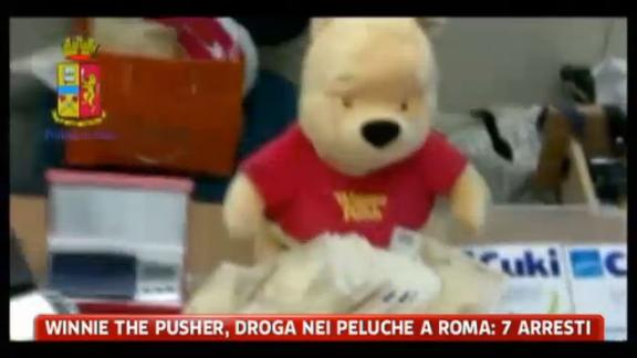 Winnie the pusher, droga nei peluche a Roma, 7 arresti