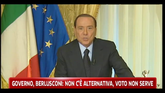 Berlusconi: non c'è alternativa, voto non serve