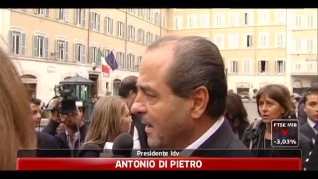 Di Pietro: niente di politico nel discorso Berlusconi