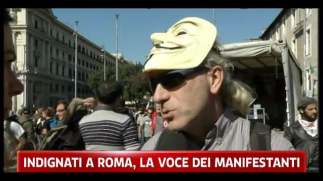 Indignati a Roma, la voce dei manifestanti