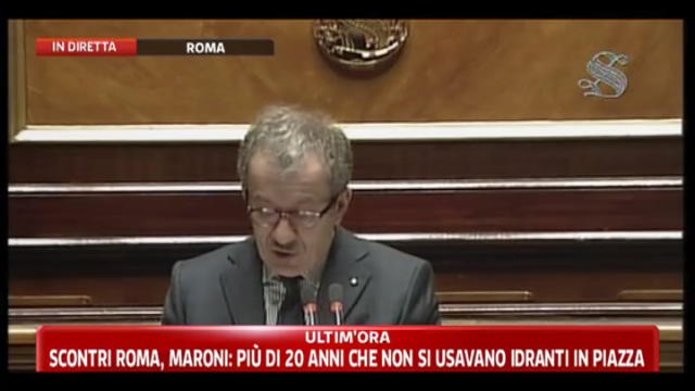 Scontri a Roma, intervento di Maroni al Senato - pt. 02