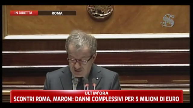 Scontri a Roma, intervento di Maroni al Senato - pt. 03