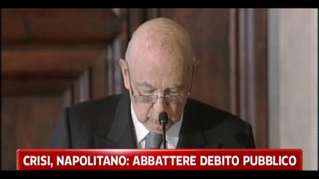 Crisi, Napolitano: abbattere debito pubblico