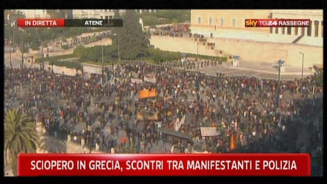 Sciopero Grecia, scontri tra manifestanti e Polizia
