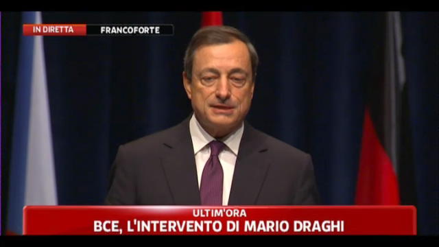 BCE: l' intervento di Mario Draghi a Francoforte