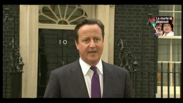 Morte Gheddafi, Cameron: occasione per democrazia