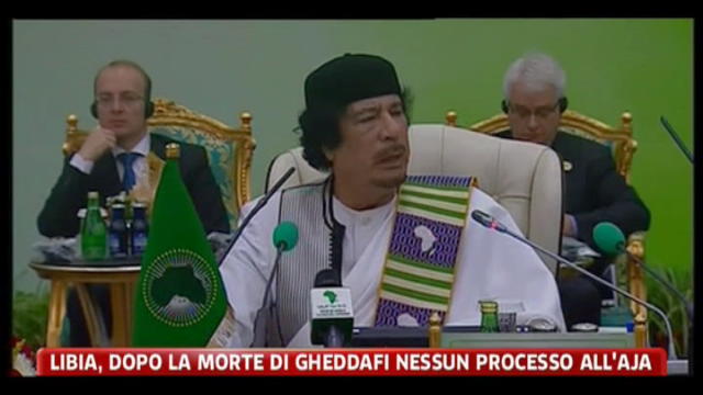 Libia, dopo la morte di Gheddafi nessun processo all'Aja