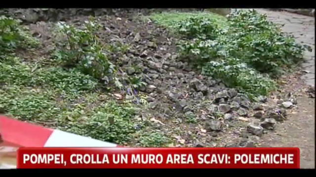 Pompei, crolla un muro area scavi: polemiche