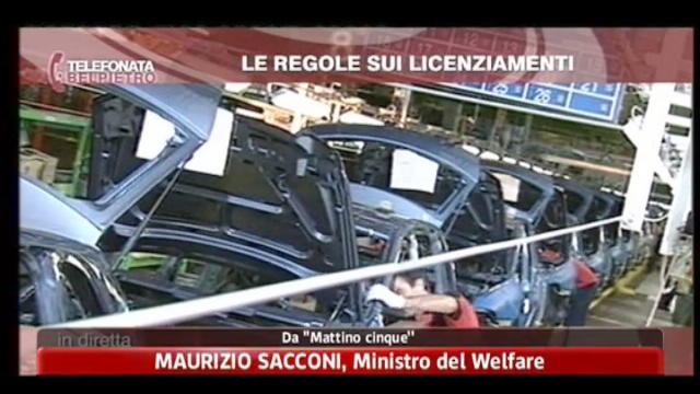 Licenziamenti, Sacconi: regole italiane troppo rigide