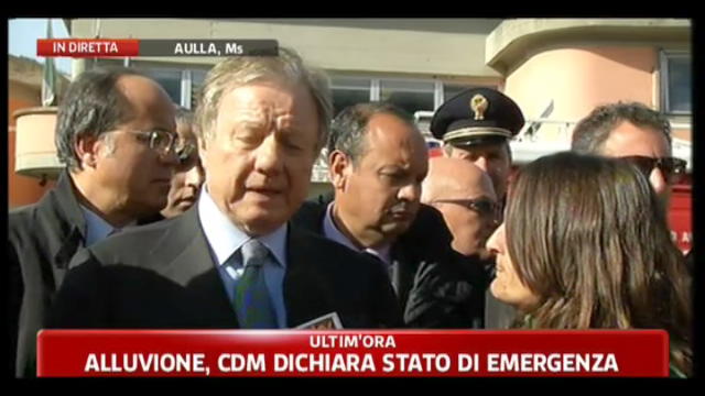 Matteoli, CDM dichiara stato d'emergenza
