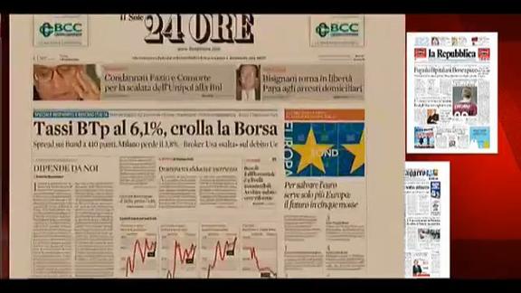 I giornali di martedì 1 novembre 2011