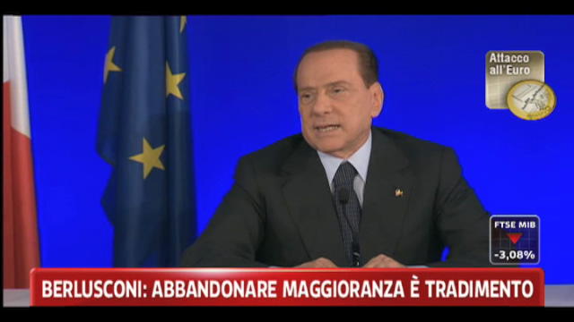 G20, Berlusconi: abbandonare maggioranza è tradimento