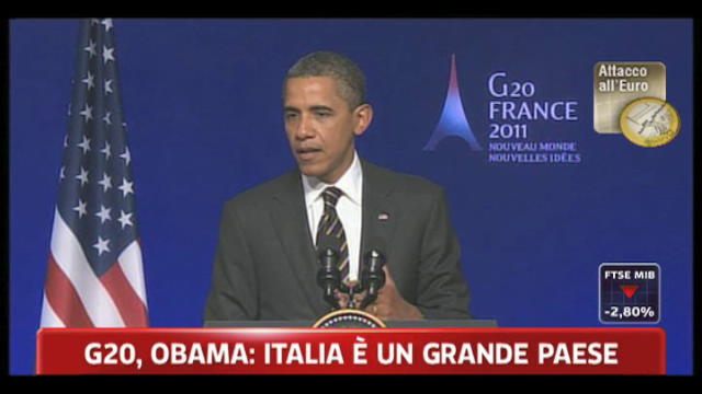 G20, Obama: Italia è un grande paese