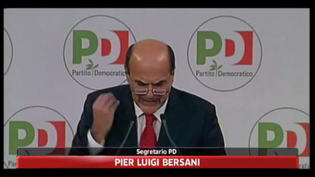 PD, Bersani: pronti al governo d'emergenza o al voto