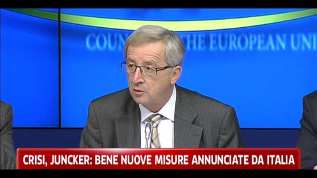 Crisi, Juncker bene nuove misure annunciate da Italia