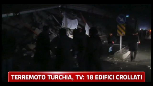 Terremoto Turchia, Tv: 18 edifici crollati