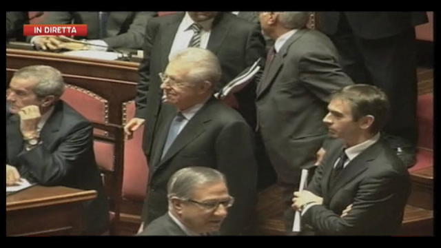 L'esordio di Monti in Senato