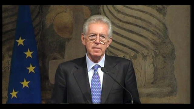 Monti: vorrei membri del governo appartenenti alla politica