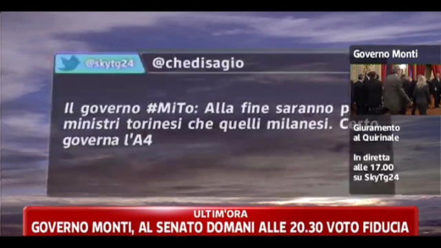 Governo Monti, visto dal social network Twitter