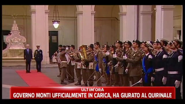 Picchetto d'Onore per l'arrivo di Mario Monti