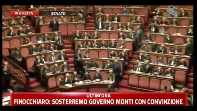 Fiducia Governo Monti, interviene Maurizio Gasparri