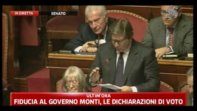 Fiducia Governo Monti, interviene Gianpiero D'Alia