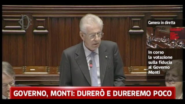 Governo Monti: durerò e dureremo poco