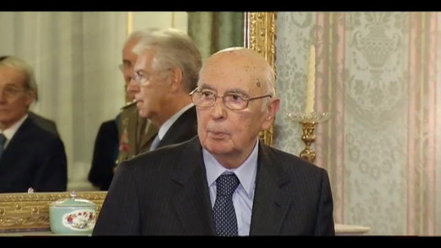 Napolitano: mi congratulo col presidente Monti