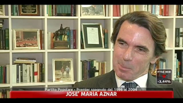 Aznar, non condivido l'idea di un governo non politico