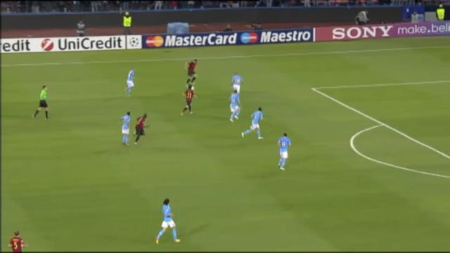 Napoli-Manchester City 1-1, gol di Balotelli (33')