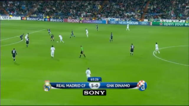 Real Madrid-Zagabria 6-0, gol di Benzema (66')