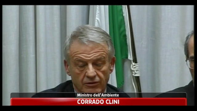 Maltempo, conferenza stampa Corrado Clini