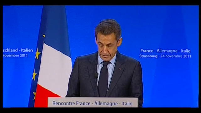 Incontro Francia-Germania-Italia: Nicolas Sarkozy