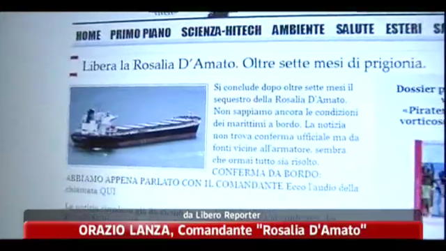 Liberata la nave Rosalia D'Amato