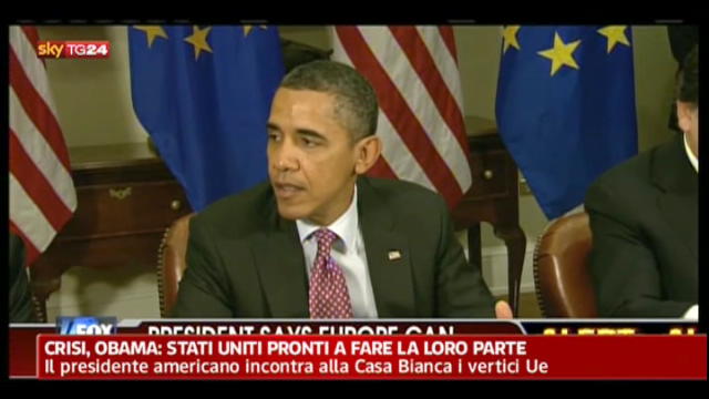 Crisi,Obama:Stati Uniti pronti a far la loro parte
