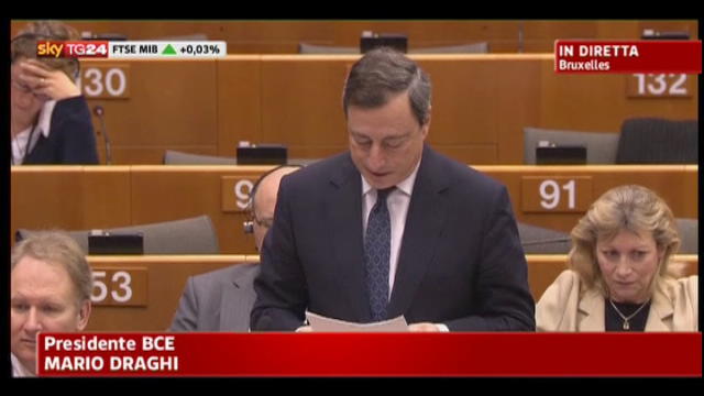 Bruxelles, Draghi presenta rapporto annuale BCE