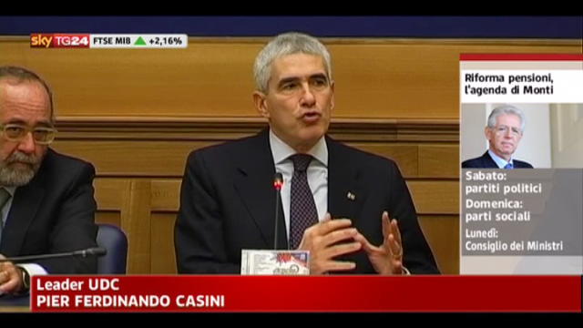 Casini: sosteniamo Monti con convinzione