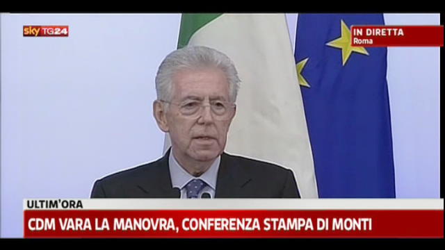 1- Conferenza Monti: è il momento di salvare l'Italia