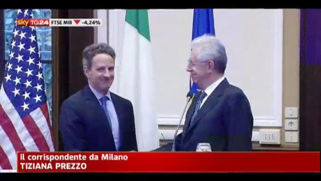 Milano, incontro tra Geithner e Monti