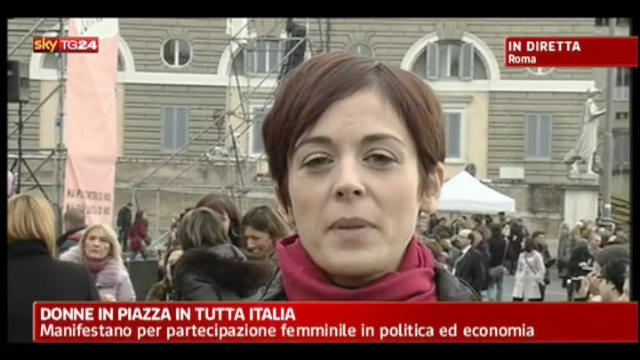 Donne in piazza per partecipazione in politica ed economia