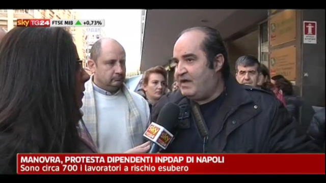 Manovra, protesta dipendenti INPDAP di Napoli