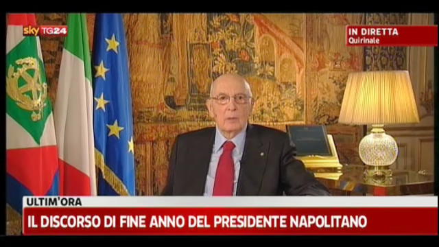 Il discorso di fine anno del Presidente Napolitano