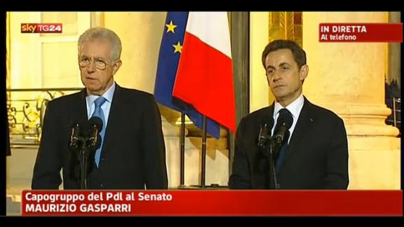 Vertice Monti-Sarkozy, Gasparri: premesse positive