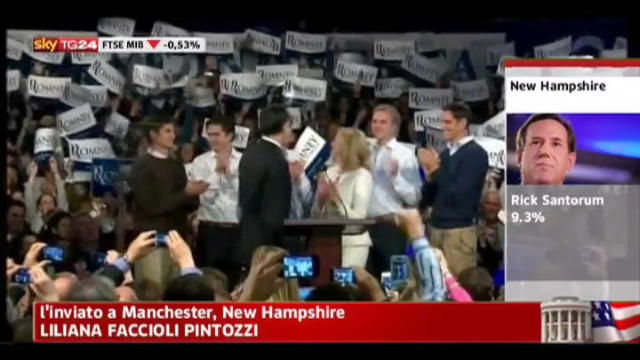 Primarie USA 2012, Romney vince nel New Hampshire