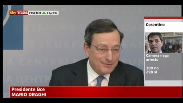 BCE, Draghi: su tassi febbraio pronti ad agire se necessario
