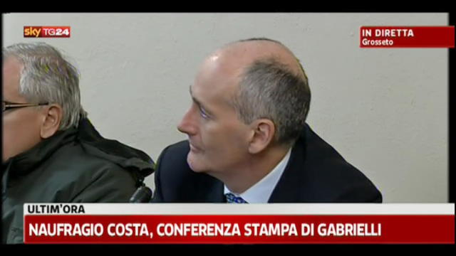 Naufragio Costa, conferenza stampa di Gabrielli