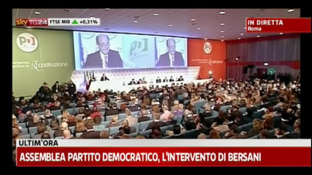 Assemblea Partito Democratico, estratto intervento Bersani