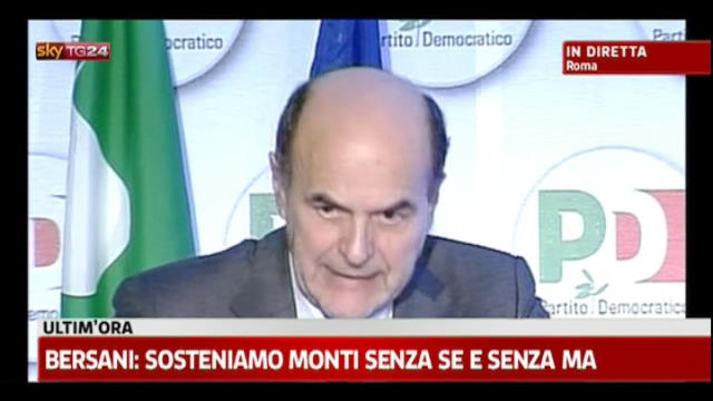 Bersani: con Monti, ma con le nostre idee