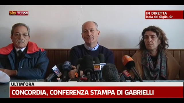 Concordia, conferenza stampa di Gabrielli