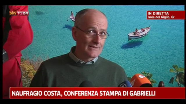 Naufragio Costa, conferenza stampa di Gabrielli (22.01.2012)